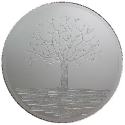 Mirrortech Silver Glitter Tree on Mirror From