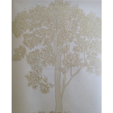 Casadeco Reflect 16791121 White And Gold Tree