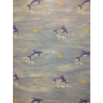 Whitewell Cushioned Dolphin Ocean Vinyl