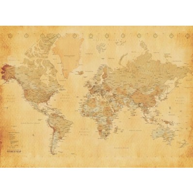 1Wall Vintage Map Giant Wallpaper Mural