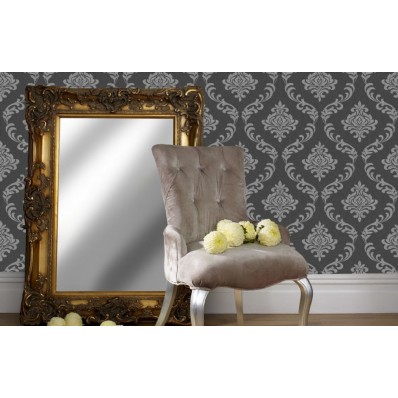 Fine Decor Torino Grey Wallpaper FD40076