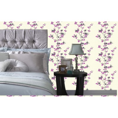 P+S International Purple Floral Wallpaper 13088-30