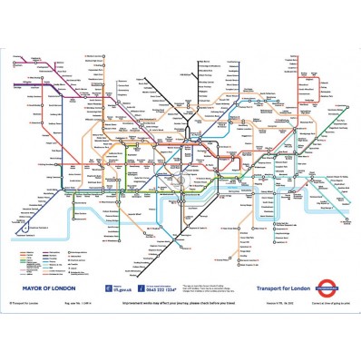 1Wall London Tube Map Mural