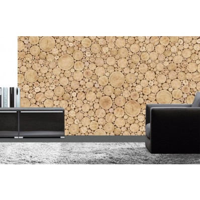 Log Collage Wood Wall Mural DW-DT3066