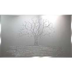 Mirrortech Silver Glitter Tree on Mirror From