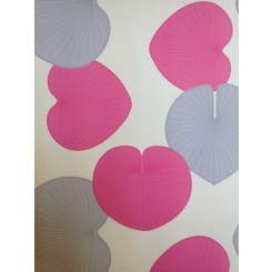 Caselio Pink & Grey Leaf Wallpaper 5472 41 24