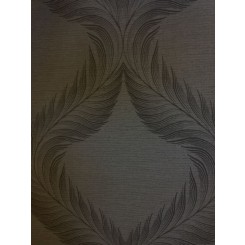 Casadeco Dark Grey Fern Leaf Wallpaper 1684 91 28