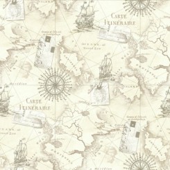 Arthouse VIP Navigator Cream Map Wallpaper 622003