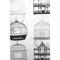 AS Creation birdcage white and black